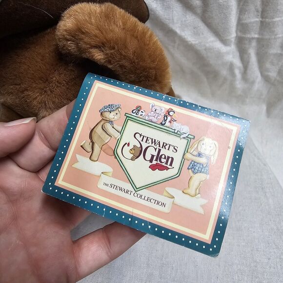 Vintage Stewart's Glen Shane Cowboy Brown Teddy Bear Stuffed Animal Plush 10" - Picture 6 of 9